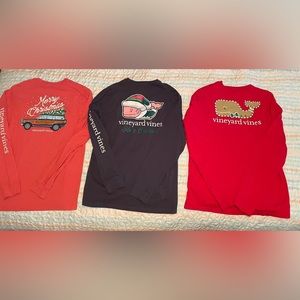 Vineyard Vines Youth XL lot of 3 long sleeve tees